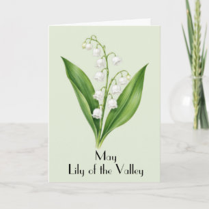 May Lily of the Valley Flowers Greeting Card