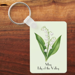 May Lily of the Valley Flowers Key Ring