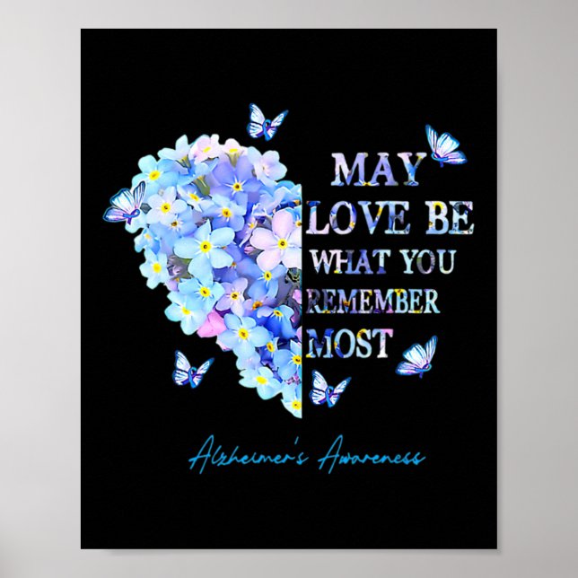 May Love Be What You Remember Most Alzheimer Aware Poster (Front)