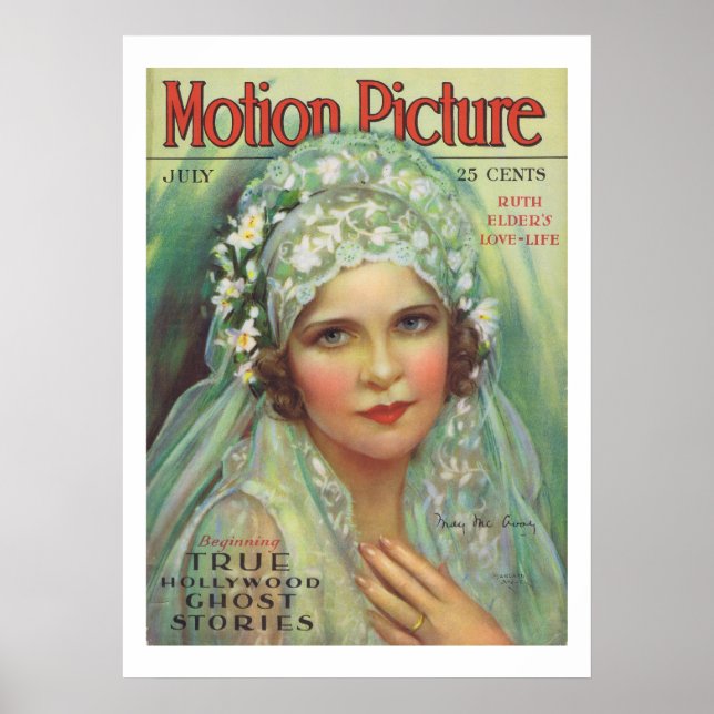 May McAvoy Vintage Movie Magazine Cover Print (Front)