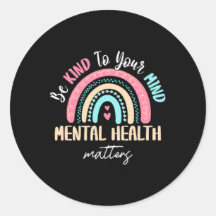 May Mental Health Awareness Mental Health Matters Classic Round Sticker