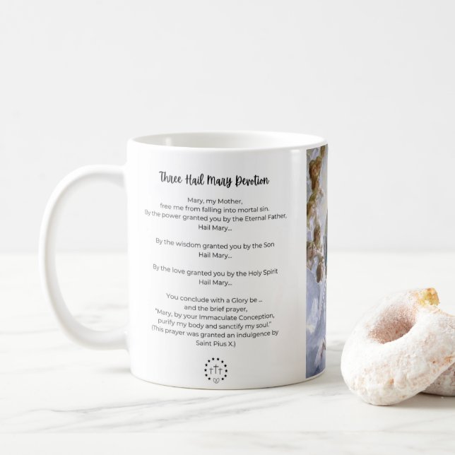 May--Month of Mary Three Hail Mary Mug (With Donut)