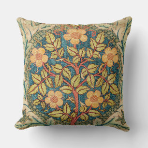 May Morris Rose Wreath  Cushion
