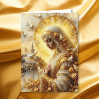 May Mother Mary Watch Over You and Heal You  Holiday Card