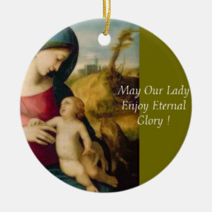 May Our Lady Enjoy Eternal Glory Ceramic Tree Decoration