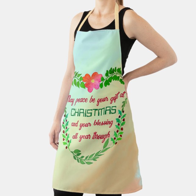 MAY PEACE BE YOUR GIFT AT CHRISTMAS APRON (Insitu)