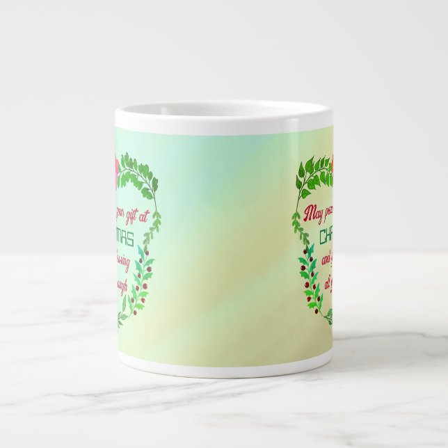 MAY PEACE BE YOUR GIFT AT CHRISTMAS LARGE COFFEE MUG (Front)
