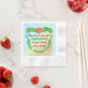 MAY PEACE BE YOUR GIFT AT CHRISTMAS  NAPKIN