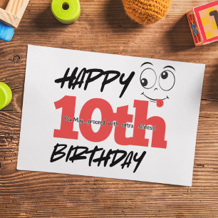 May proceed with silliness kids Birthday card