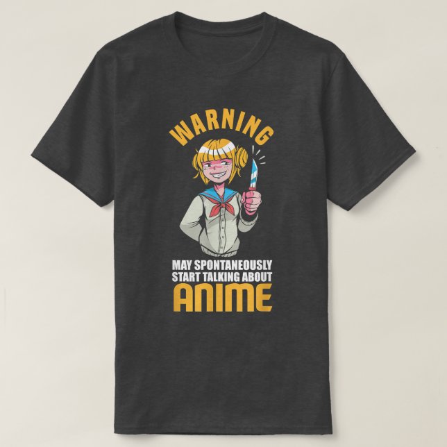May Spontaneously Talking About Anime Funny Anime  T-Shirt (Design Front)