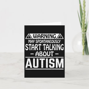 May Spontaneously Talking About Autism Asd Autism  Card