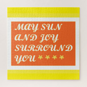 May Sun and Joy be your uplifting care design Jigsaw Puzzle