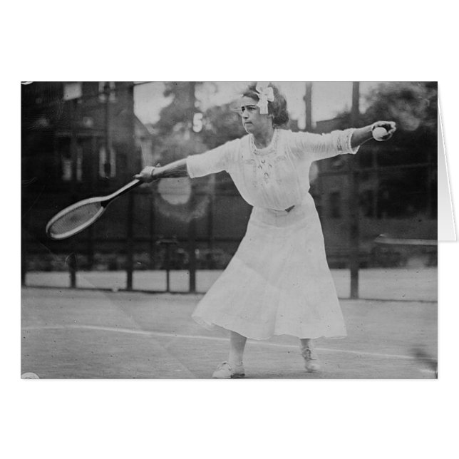 May Sutton playing tennis (Front Horizontal)