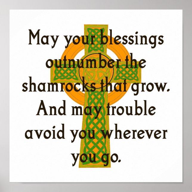 May The Blessings Outnumber - Irish Quote  Poster (Front)