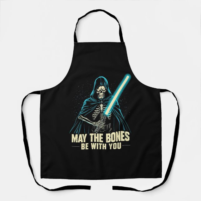 May the Bones Be With You Skeleton Warrior   Apron (Front)