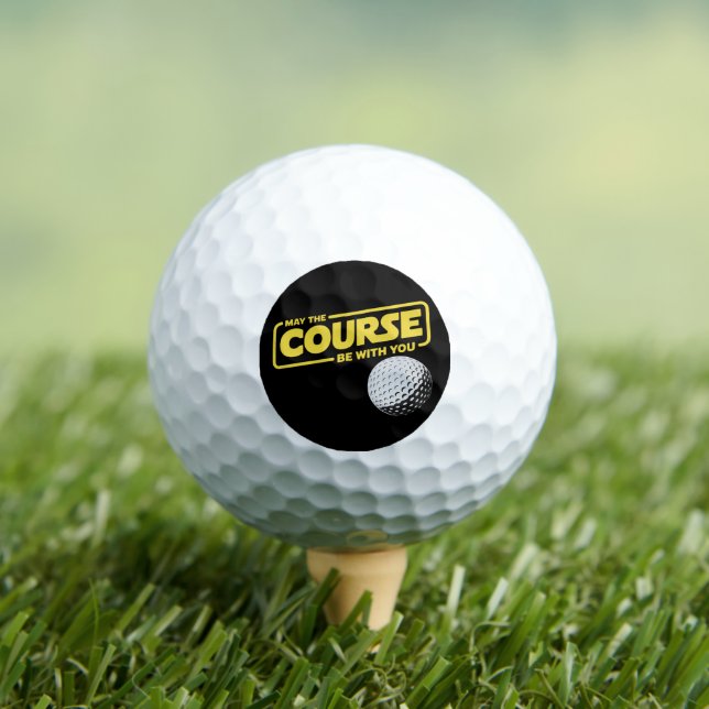 May The Course Be With You Funny Golf Golfing Balls (Insitu Tee)