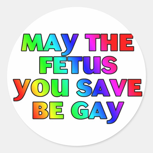 May the foetus (stickers) classic round sticker (Front)