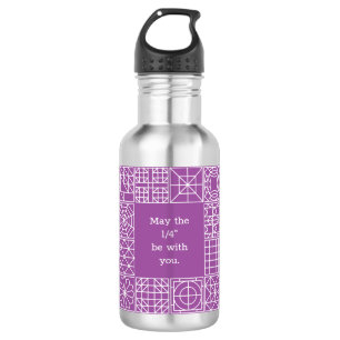 May the "Fourth" Be With You Sampler Quilt Quote 532 Ml Water Bottle
