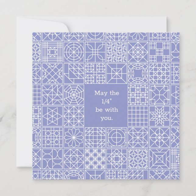 May the "Fourth" Be With You Sampler Quilt Quote Card (Front)
