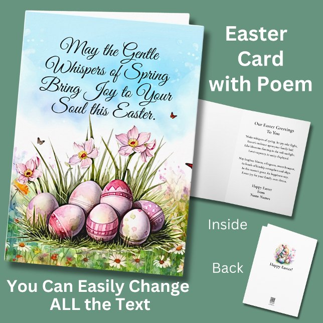 May the Gentle Whispers of Spring Bring Joy Easter Card (Creator Uploaded)