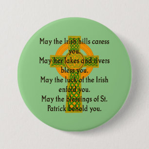May The Irish Hills Caress You - Irish Quote 7.5 Cm Round Badge