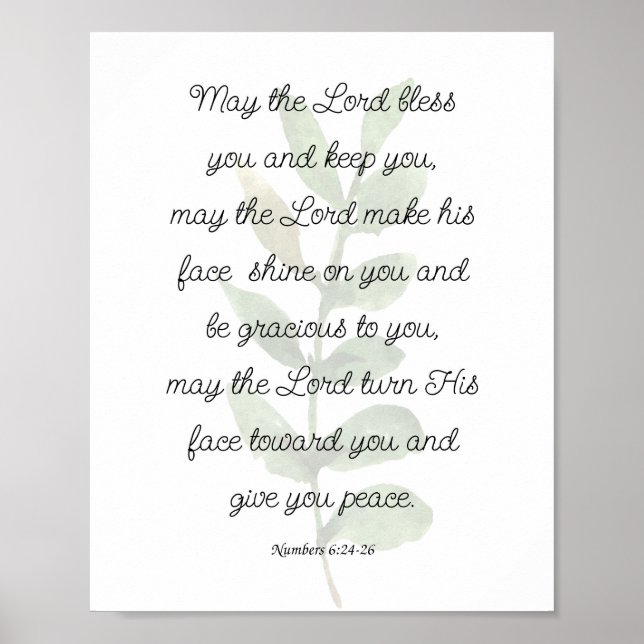 May the Lord bless you and keep you Poster (Front)