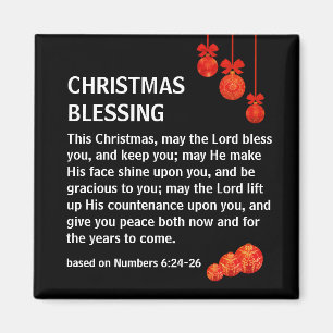 MAY THE LORD BLESS YOU Numbers 6 Christmas Magnet