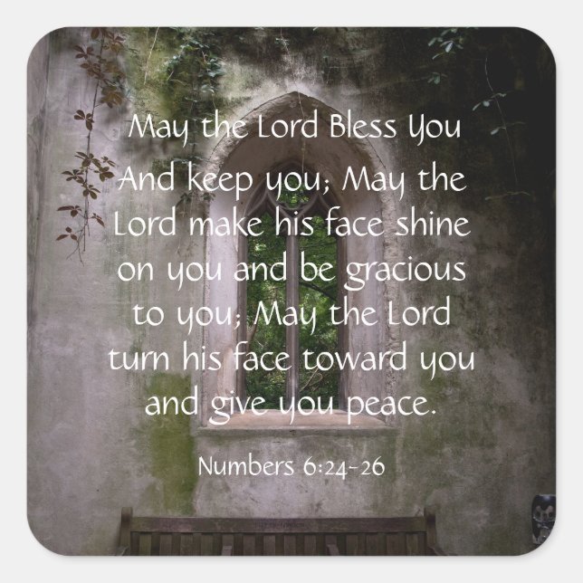 May The Lord Bless You Sticker (Front)