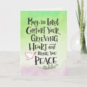 May the Lord Comfort Your Grieving Heart Card