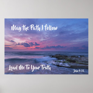 May the Path I follow Beach Poster