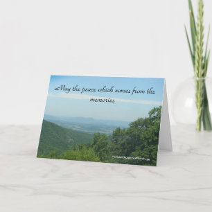 May the peace which comes , Condolence Card