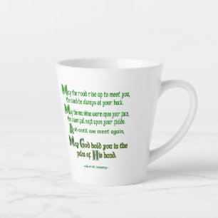 May the Road Rise Irish Blessing Latte Mug