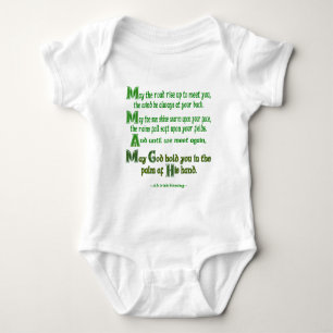 May the Road Rise to Meet You Irish Blessing Baby Bodysuit