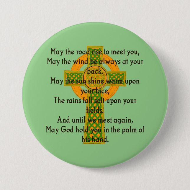 May The Road Rise To Meet You - Irish Quote  7.5 Cm Round Badge (Front)