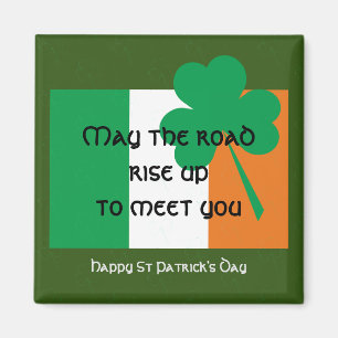 MAY THE ROAD RISE UP Irish Flag ST PATRICKS DAY Magnet