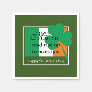 MAY THE ROAD RISE UP   St Patricks Day Napkin