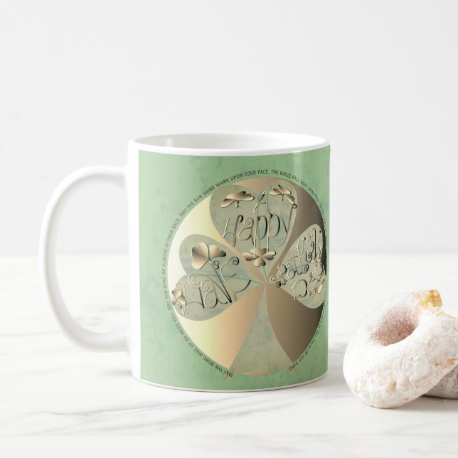 "May the road rise up..."St. Patrick's Day  Thank  Coffee Mug (With Donut)