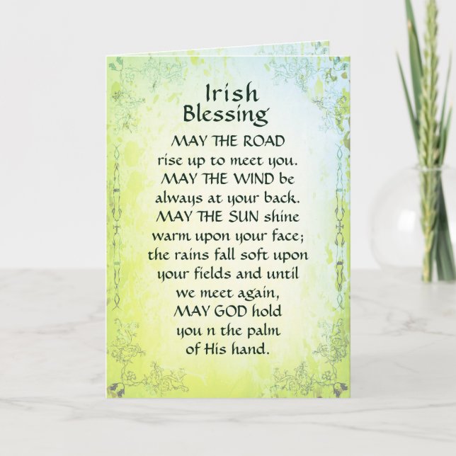 May the Road Rise Up to Meet You Irish Blessing Card (Front)