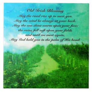 May the Road Rise up to Meet You, Irish Blessing Tile