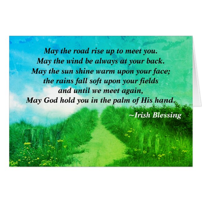 May the Road Rise up to meet you, Irish Card (Front Horizontal)