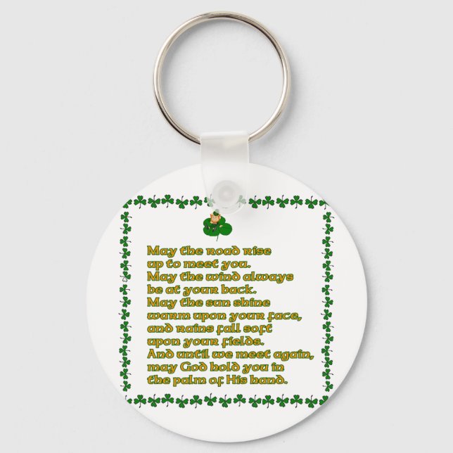 May the road rise up to meet you. key ring (Front)