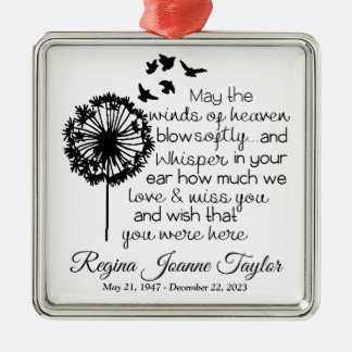 May the Winds of Heaven Memorial Ornament