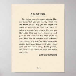 May today there be peace within poster