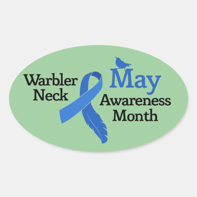 May Warbler Neck Awareness Month Oval Sticker (Front)