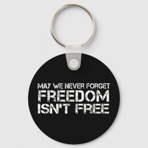 May we never forget freedom isn't memorial day May Key Ring