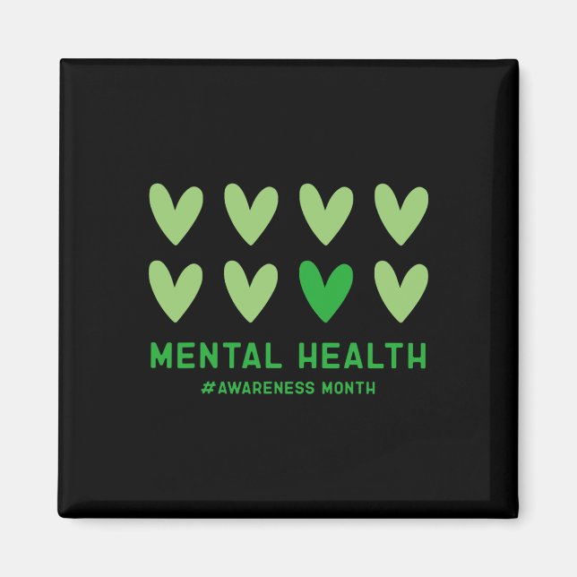 May We Wear Green Mental Health Awareness Month  Magnet (Front)