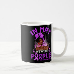 May We Wear Purple Black Women Fibromyalgia Awaren Coffee Mug