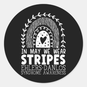 May We Wear Stripes Ehlers-danlos Syndrome Awarene Classic Round Sticker