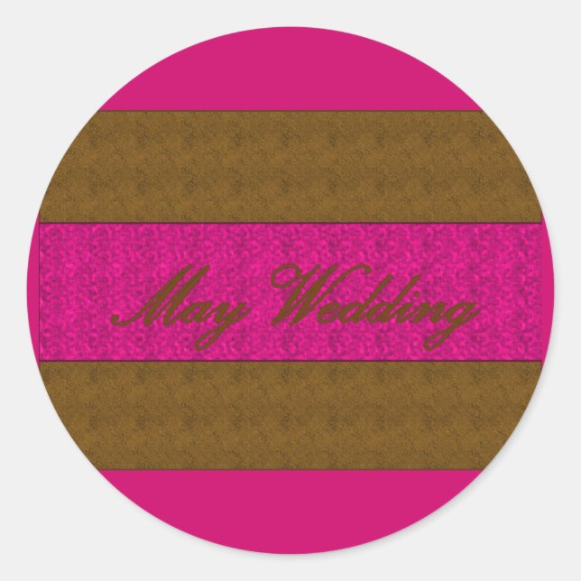 "May Wedding" Elegant Sticker (Front)