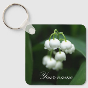 May white lilies key ring
